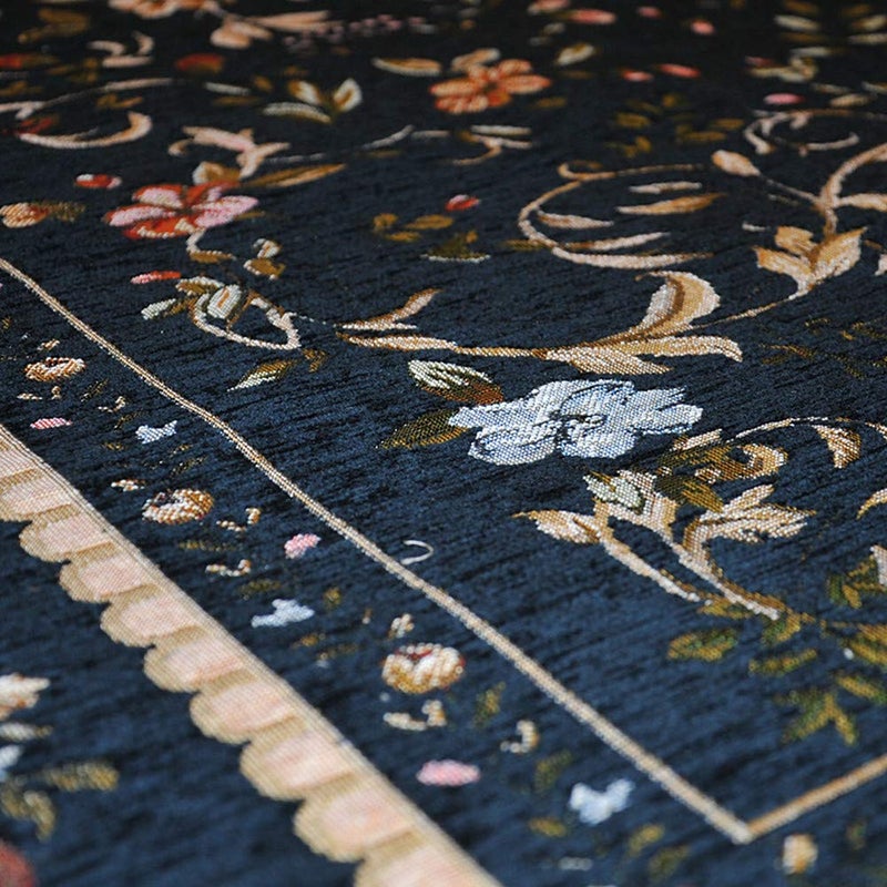 UKELER Rustic Shabby Rose Rugs Luxury Vintage Elegant Traditional Rugs Accent Area Rugs for Living Room/Bedroom/Dinning Room, 47.2''x71'' - Image 5